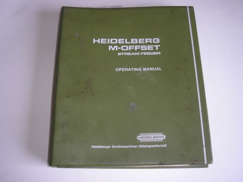 Heidelberg operating manual - operating,