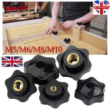 UK 10x Through Hole Brass Female Thread Clamping Nuts Knob Handle M5 M6 M8 M10