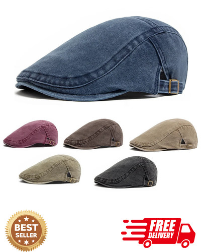 Men flat cap washed - flat,