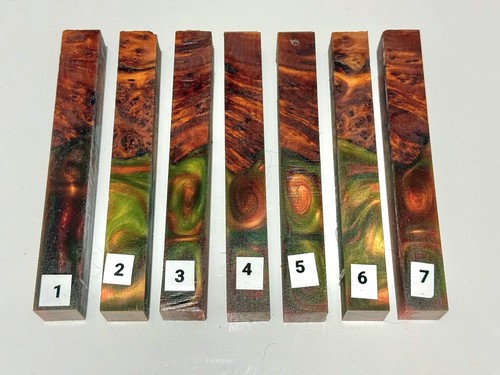 Resin and thuya burr pen - resin,