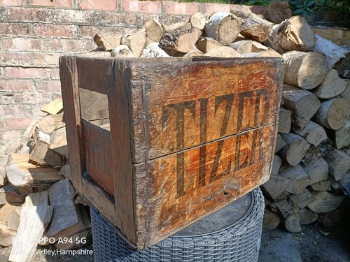 Vintage wooden tizer crate - wooden,