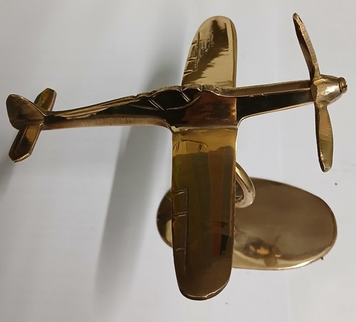 Vintage aeroplane solid brass - vintage,