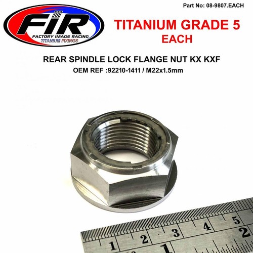 Gr5 rear spindle nut - rear, kxf