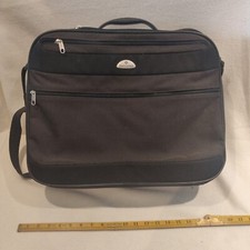 Vintage Samsonite Shoulder Flight Cabin Bag Weekend Holdall Black/Grey 20x15 In