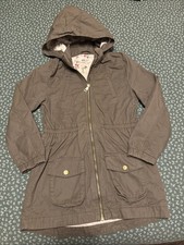 Girls olive green hooded coat - olive,