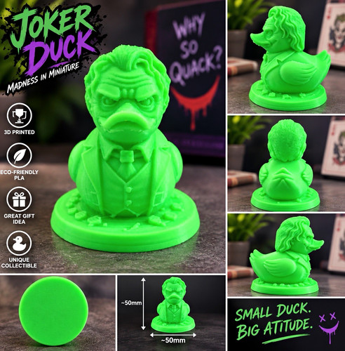 Joker duck printed - joker, 3d
