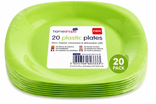 Plastic reusable plates set - 20,