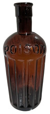 Antique 19cm POISON BOTTLE