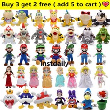Anime Super Mario Bros Soft Plush Toys Stuffed Doll Kids Birthday Xmas Gifts