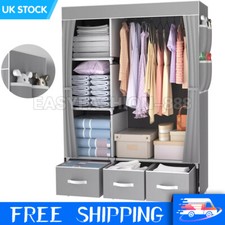 Canvas Fabric Wardrobe+Hanging