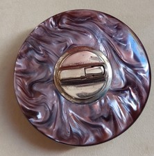 Vintage Lucite West German Retro Table Lighter Marbled Copper Bronze Gold Design