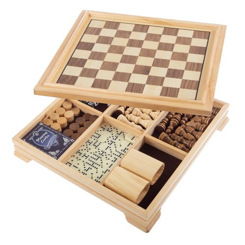 Wooden travel set game - set, chess