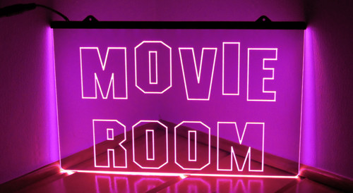 Movie room led light sign - sign,
