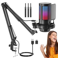 Professional Condenser Microphone Podcast Live Broadcast Equipment