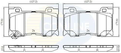Comline front brake pad - comline,