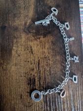 Clogau Gold Silver & 9ct Rose Gold Cariad T-Bar Bracelet 8"