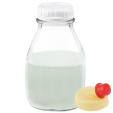 16 oz Glass Milk Bottle with