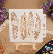 🇬🇧 FEATHERS STENCIL Washable & Reusable. Painting, card making scrap-booking