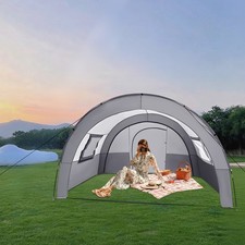 Grey Camping Tunnel Tent