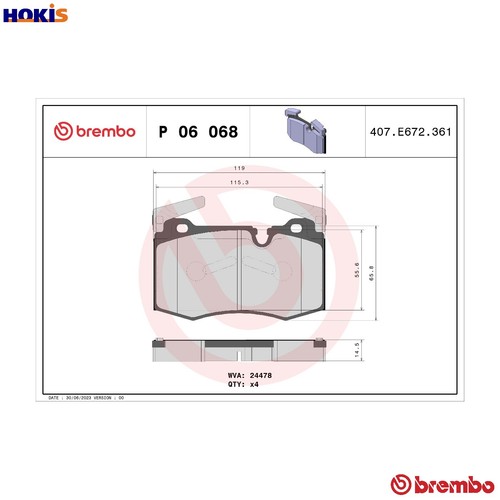 Brake pad set - set, 06