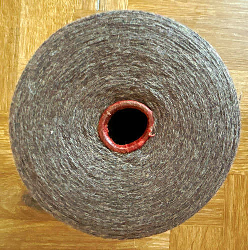 Wool cone yarn brown - yarn, brown/grey