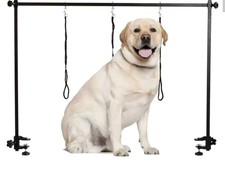 Qiwey H-Shape Pet Grooming Arm with Clamp Dog Grooming Loop Noose, Heavy Duty