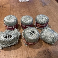 Phildar 'Brillance 315', Green; Rayon, Cotton Knitting Yarn  6 Balls (350g)LOT 8