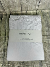 MURMUR Calm DUVET COVER 100% Cotton 200TC Percale Linen Double Brand New Grey