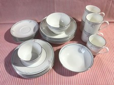 23 Pcs Royal Doulton Carnation 5 Cups 5 Saucers 5 side 5 large dessert & 3 bowls