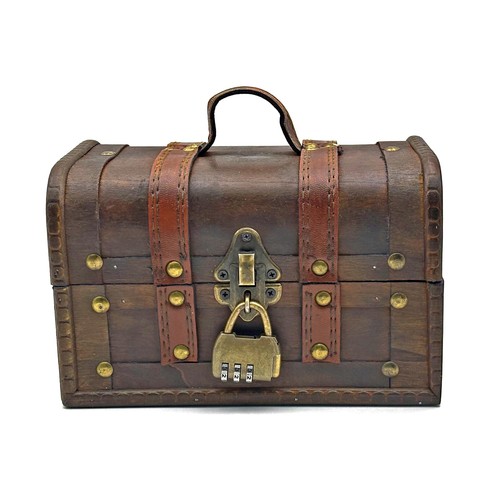 Vintage wooden treasure box - wooden,
