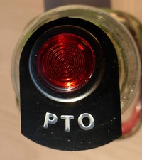 Land Rover Series 2 2a 3 LED Illuminated PTO Power Take Warning Tag Light Chrome