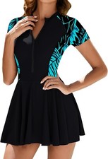 Women Rash Guard  Swim Dress