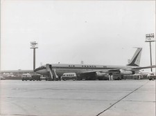 AIR FRANCE BOEING 707 LARGE VINTAGE ORIGINAL AIRLINE PHOTO CHATEAU DUCAL D'UZES