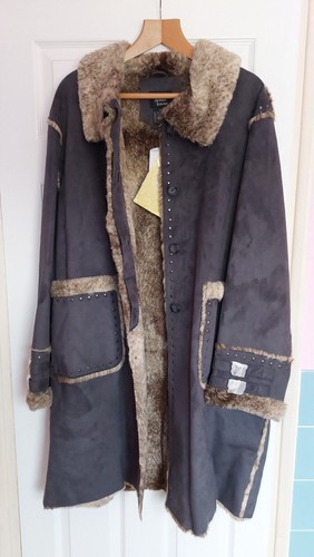 Dennis basso coat faux suede - basso,