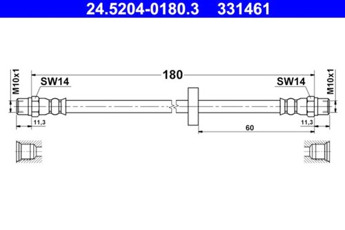 Brake hose ate - hose, vw