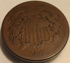 1865 Shield 2 Cent Coin