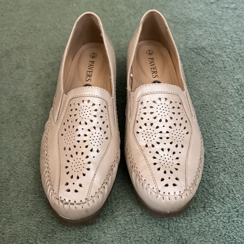 Pavers leather shoes beige - shoes,
