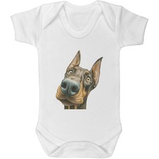 'Funny Doberman Dog Portrait'