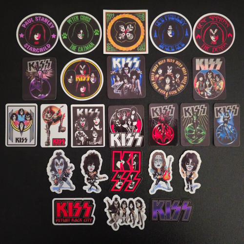 Kiss inspired stickers - stickers, 80's