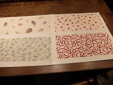 4 x Emma Bridgewater Printed Fabric Samples  approx. 39cm x 18.5cm   100% Cotton