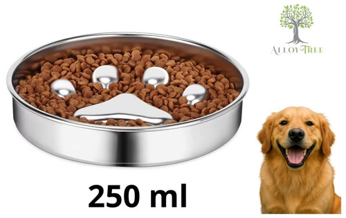 Stainless steel dog - bowl, slow