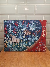 Vintage Needlepoint Tapestry Medieval Lady & Unicorn Series - Rabbit Hare 1977