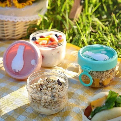 Overnight oats jar glass - overnight,