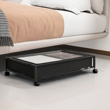 Under Bed Black Steel Storage
