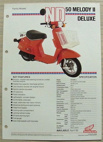 Honda nd50 melody deluxe - ii,