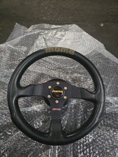 Genuine Momo Competition  Black Leather 350mm steering wheel.