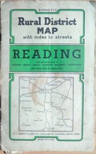 Barnett's Rural District Map With Index To Streets: Reading