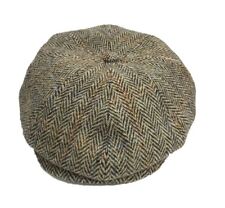 100% Wool Authentic Harris Tweed 8-Panel Newsboy Cap