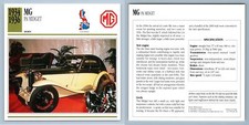 MG - PA Midget - 1934-36 Sports - Classic Cars Collectors Club Card