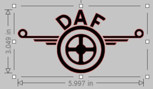 Daf wheel logo sticker decal - daf,